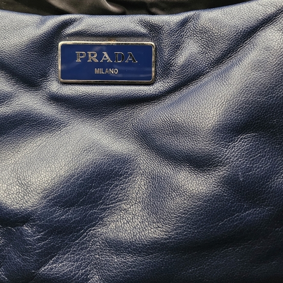 Prada Navy Blue Genuine Leather 3-way Bag - Picture 15 of 15